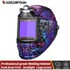 ARCCAPTAIN Casco da saldatura ARCCAPTAIN con oscuramento automatico, 4 sensori, 1/25000s, per TIG MIG ARC CUT, maschera da saldatura con ampio campo visivo e faro integrato