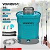 YOFIDRA Spruzzatore Elettrico al Litio 60PSI 4L/MIN, Spruzzatore a Zaino ad Alta Capacità 10L per Irrigazione di Giardini e Prati, Attrezzi Elettrici