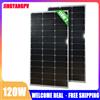 JINGYANGPV Pannello Solare Rigido in Vetro PT ad Alta Efficienza 120W, Impermeabile IP68, Cella Solare Monocristallina 12BB per Camper, Yacht, Campeggio, Attività all'Aperto