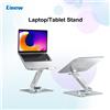 Unew Premium 360 ° Supporto Girevole in Metallo Alluminio per Laptop, Regolabile con Base Antiscivolo in Silicone per Tablet e Monitor