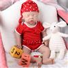 IVITA WG1514 2972g Bambola Realistica in Silicone da 18 Pollici, Reborn Bebe con Possibilità di Usare il Ciuccio, Occhi Chiusi, Giocattoli per Bambini e Bambine