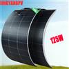 JINGYANGPV Pannello Solare Flessibile Monocristallino 125W 18V IP67 Impermeabile Leggero per Camper Barca Campeggio Caricabatterie Off-Grid