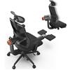 NEWTRAL Sedia Ergonomica NEWTRAL MagicH-BP con Poggiapiedi, Schienale Auto-Adattante, Supporto Lombare Adattivo, Braccioli e Poggiatesta Regolabili