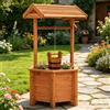 NONE Fioriera a pozzo in legno di abete 40x40x84 cm, per giardino e prato con secchio sospeso e spazio per la coltivazione