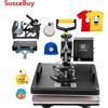 SucceBuy Macchina Termopressa 5 6 8 in 1 per T-shirt, Stampante a Caldo Multifunzione per Sublimazione Tazze/Latte/Cappelli/Piatti/Bottiglie