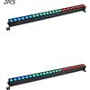 HYULIGHTS 2 Pezzi Barra LED 120W per Illuminazione a Parete, Luci Sceniche 6in1 RGBWA UV a 8 Zone, Effetto DJ per Decorazione Esterna Edifici, Matrimoni e Feste
