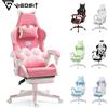 VIGOSIT Sedia da Gaming Vigosit Carina con Orecchie e Cuscino Kawaii, Sedia Ergonomica da Computer per Ragazze con Supporto Lombare