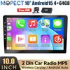 MOPECT Autoradio Android 15 da 10 Pollici Doppio 2 Din, Lettore Multimediale Universale con Carplay Wireless, 4+64GB, Schermo Touch +DAB e Telecamera