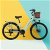 cysum Bicicletta Elettrica Cysum X-City 26" 48V 250W 10.4Ah con Pneumatici Kenda, 25km/h, Conforme UE, E-Bike per Pendolari Urbani