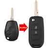jingyuqin Nuova Chiave Auto Modificata a 2 Tasti per Renault Megane Modus Espace Laguna Duster Logan DACIA Sandero Fluence Clio Kangoo e per NISSAN ALMERA