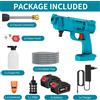 HGTUGO Idropulitrice Portatile ad Alta Pressione 30BAR 21V Senza Fili, Pulitore per Auto 200W Ricaricabile con Tubo per Lavaggio Auto, Giardino e Pavimenti