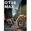 ONESPORT OT16MAX Bicicletta Elettrica Commuter Pieghevole 7 Velocità 500W Motore Batteria 48V 18AH 20 Pollici Display LCD 2.4 Pollici
