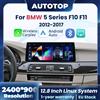 AUTOTOP Autoradio multimediale 12.8" 2400*900P Wireless CarPlay Android Auto per BMW Serie 5 F10 F11 CIC NBT System 2012-2017 GPS Stereo