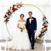 Vacclo Arco Nuziale Dorato, Supporto per Palloncini Rotondo, Arco Floreale Dorato, Struttura Fai-da-te, Traliccio da Giardino, Decorazione per Matrimoni e Feste di Compleanno