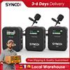 SYNCO 【STOCK UE】SYNCO G2(A2) Microfono Lavalier Doppio 2.4G, 48KHz 24Bit HD, 200M, 8H, Microfono Wireless a Clip per Fotocamera, Telefono, Vlog