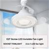 JOYINLED Ventilatore da Soffitto E27 2-in-1 con Telecomando, 3 Luci LED Regolabili, 3 Colori, per Camera da Letto e Soggiorno