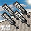 UMEXUS 1-4 Pezzi Luci Solari da Esterno Impermeabili ad Ampio Angolo, Lampada Solare da Parete, Luce per Parcheggio con Sensore di Movimento per Sicurezza Stradale