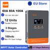 PowMr Regolatore di Carica Solare MPPT 60A 80A 100A 12V 24V 36V 48V, Massimo 12 Unità in Parallelo, Regolatore Solare Intelligente per Camper, Barca, Casa