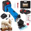 NONE Tosatrice Elettrica Professionale 2000W a 6 Velocità con 13 Denti per Pecore, Capre e Animali Domestici - Kit Completo per la Tosatura della Lana