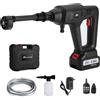 NONE MUDIRO Idropulitrice Senza Fili 4.0Ah 200Bar 3500W con Ugello Multifunzione 6-in-1 per Pulizia Auto