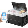SucceBuy Frigorifero per Auto SucceBuy 35L 45L 55L con Compressore Elettrico, -4°C ° Da F a 68 ° Frigorifero per Camion con Controllo APP, Ruote e Doppio Sistema