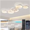 Yopyuenn Ventilatore Da Soffitto A LED Con Illuminazione Lampadario Da 57 W Con Ventola Con Telecomando,3 Temperature Di Colore 6 Velocità Ventilatore Da Soffitto Per Camera Da Letto Soggiorno