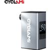 CYCLAMI Pompa Elettrica per Bicicletta CYCLAMI A3 MAX 150 PSI con Display Dati in Tempo Reale, Gonfiatore Portatile Tascabile Automatico MINI per Biciclette e Auto