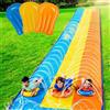 Sloosh Scivolo d'Acqua Triplo Sloosh con 3 Bodyboard, Scivolo Gonfiabile da Giardino Lungo 6,8 m per Bambini e Adulti, Giocattolo Acquatico Estivo per il Cortile
