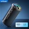 ortizan Altoparlante Bluetooth Portatile Ortizan, Suono Potente da 40W e Bassi Profondi, Cassa Wireless Impermeabile IPX7 con Luci Colorate, Supporto TF/AUX