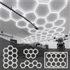 PIBAOGU Lampada a LED Esagonale a Nido d'Ape, Illuminazione Commerciale a Tubo Esagonale per Garage, Officina, Detailing Auto, Concessionaria 4S, Barbiere, Palestra