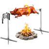 SucceBuy Kit Girarrosto Elettrico da 52/56 Pollici, Capacità 40/60 KG, Griglie BBQ in Acciaio Inox Automatiche