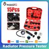 NONE Podofo Kit Tester Pressione Radiatore Universale 15 Pezzi, Strumenti Portatili per Test Pressione Liquido Refrigerante