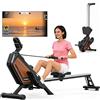 Klyzoom Vogatore Magnetico con 16 Livelli di Resistenza, Silenzioso, per Allenamento Cardio, con Connessione APP, Carico 160KG, Ripiegabile Verticalmente