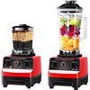 Betuyoo Frullatore e Processore di Alimenti 2-in-1 da 2000W, Mixer da Cucina con Lame in Acciaio Inox da 2L per Frullati, Ghiaccio Tritato e Succhi