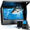 NONE Telecamera Subacquea con LCD da 4,3'' e Visione Notturna IR, Telecamera da Pesca Subacquea 1080P HD per Pesca su Ghiaccio e Laghi