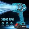 HGTUGO Soffiatore Elettrico Turbo Jet Fan 36000rpm 120km/h, Asciugatore Auto Potente, Strumento per Soffiare Neve e Polvere, Compatibile con Batteria Makita 21V