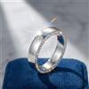 NONE Anello in Moissanite Colore D VVS1, Fascia Liscia con Incastonatura a Pavé sullo Stelo Interno, Anello Nuziale Impilabile in Argento Sterling S925
