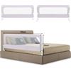 NONE Sponda letto pieghevole, 1 sponda letto, barriera di sicurezza per bambini in tessuto Oxford e PP, 180/200×70×26cm, protezione anticaduta per neonati