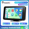 podofo Monitor per Auto Podofo 4.7'' con EQ, FM, GPS, Schermo Intelligente, Carplay, Android Auto, Bluetooth, Trasmissione FM, Airplay, Android Cast, AUX