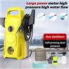 zollor Idropulitrice Elettrica 1500W con Avvolgitubo, Spina Anti-Perdita, Pulitore Multifunzione per Auto, Giardino e Capanno Esterno