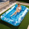 Sloosh Materassino Gonfiabile Extra Large 85" x 57" per Piscina, Lettino Galleggiante per Prendere il Sole per Adulti, 4 in 1 Vasca Prendisole, Zattera e Lettino Galleggiante