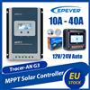 EPever Regolatore di Carica Solare MPPT EPEVER 40A/30/20/10A TracerANG3 con Monitor MT52 per Sistemi 12V/24VDC, Ingresso Pannello Max 100V