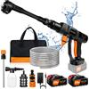 NONE Idropulitrice Senza Fili 21V 45 Bar 652 PSI portatile con 2 Batterie 3 0Ah Ugello 6 in 1 per Auto Giardino Terrazza Barca Recinzione Moto Facciata Pulizia Irrigazione potente leggera ricarica rapida