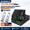 ZoeRax Convertitore di media ZoeRax Gigabit SFP a RJ45 1.25G LC ricetrasmettitore in fibra multimodale compatibile con Cisco/TP-Link/Altri Marchi