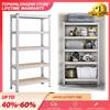 EMDTOOL Scaffale metallico zincato per carichi pesanti - Capacità totale 875 kg - 5 ripiani stabili in MDF - Regolabile in altezza - 170x 75x 30 cm (HxLxA)