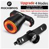 ROCKBROS Luce Posteriore per Bicicletta Q5 con Sensore di Frenata Automatico, IPX6, Ricarica USB, Fanale Posteriore Intelligente per Bici