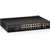 keepLiNK Switch di rete KeepLiNK a 19 porte con 16 porte PoE 10/100Mbps, 2 porte 10/100/1000GbE e 1 porta SFP Uplink, Plug and Play