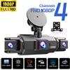 NONE Dash Cam per Auto Channel 360 ° Videoregistratore per Auto, Telecamera DVR 1080P, Anteriore, Laterale Sinistra, Laterale Destra, Posteriore, Scatola Nera, Monitoraggio Parcheggio 24H, Ricambi Auto