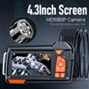 AOERWEI Telecamera Endoscopica da 5,5 mm con Luce, Endoscopio Industriale HD 1080P da 4,3 Pollici - Boroscopio Flessibile per Idraulica e Automotive