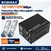 ZoeRax Convertitore di media ZoeRax Gigabit SFP a RJ45, modulo ricetrasmettitore Ethernet in fibra ottica monomodale LC da 1,25 Gbps